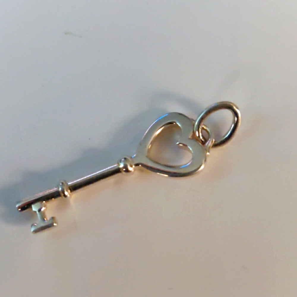 Tiffany & Co Open Heart Key 1.25" Sterling Silver